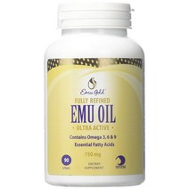 에뮤골드 Emu Gold 에뮤 오일 울트라 액티브 750mg 무설탕 소프트젤, 90개입 × 1개