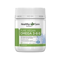 호주 헬시케어 퓨어 비건 오메가 369 60정 Healthy Care 식물성 오메가