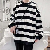 남성 데일리 패션 스타일 스트라이프 오버핏 티셔츠 후드티 긴팔 10수반팔티 티 무지 나시