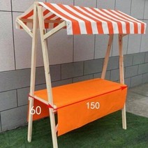 행사 마트 간식 매대 이동식 매대 진열대 가판대, 999, 오렌지 화이트 접이식 150 60 200cm