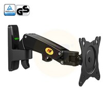 모니터베사홀 어고트론모니터암 nbh100 nbf100a ca2 nb f120 17-27quot gas spring full motion tv wall mount lcd 모니터, 검은색, 1개
