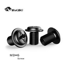 컴퓨터 pc 쿨러 Bykski m3x35m3x30m3x6 수냉식 라디에이터 장착 나사 수냉식 피팅 12 개몫, m3x6, 03 M3X6