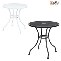 도리퍼니처 다니카 원형 테이블 / 철제 메쉬 야외 테라스 카페 커피숍 식당 식탁, 화이트