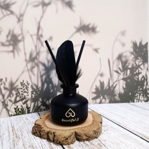 블랙 페더 디퓨저 100ml 고급인테리어 블랙 보틀 실내방향제 차량용 머리안아픈 뷰티풀제이제이 정정아마켓, 민트쇼핑백+1000, 200ml27000원, 05-JJ부케