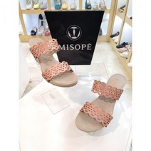 미소페여성 펀칭 키높이 웨지 슬리퍼 012223006 6cm 2color