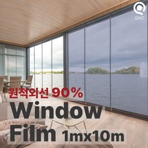 특허기술 첨가한 친환경 기능성 무점착 창문 단열필름 10m, 그린