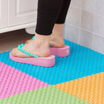 건식 욕실 매트 화장실 조각 조립 깔판 플라스틱 패드, 조각 매트, 그린