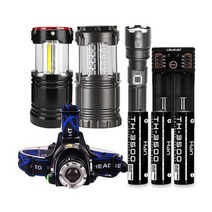 LED 슬라이드 캠핑랜턴 캠핑등 실내등 외 캠핑헤드랜턴, 대용량 3500mAh 삼성 셀 18650배터리 1개