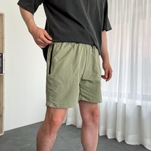 남자 자크 배색 포인트 밴딩 반바지(7COLOR)