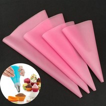 계량 1-4pcs 주방 가제 크림 과자 가방 베이킹 액세서리 diy 케이크 장식 식품 학년 evatpu 재사용 가능한 배관, 4pcs 핑크