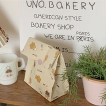 붕어빵 팝콘 크라프트 종이 봉투 페이퍼백 0.1212ea, RA_ 곰돌이봉투1P