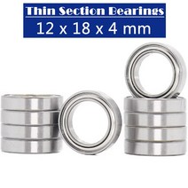 6701ZZ 베어링 (10피스) 12x18x4mm 슬림 얇은 섹션 Z ZZ 볼, 한개옵션0, 한개옵션0