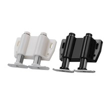 철물팩토리 원형 더블 자석 빠찌링 도어캐치 경첩 댐퍼 신발 장 서랍 원터치 옷장 문 가구, 원형 더블 자석 빠찌링(검정)