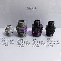 (1인치-1/2인치) 이경니플 25A-15A (블랙)
