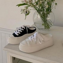 adluceo 여성블로퍼 스니커즈 슬리퍼, 화이트+225