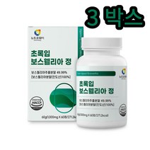 초록잎보스웰리아65 60정 우슬 쇠무릅 보스웰릭산 3통 관절에좋은음식 팔목통증 천장관절염 시니어 직장인