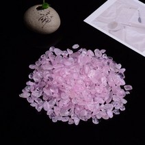 파쇄석 잡석 콩자갈 잔자갈 자갈돌멩이골재 쇄석 깬자갈 천연 크리스탈 석영 광석 미네랄, 100 그램, 로즈 쿼츠
