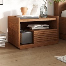 홈카페 나무 침대 옆 캐비닛 북유럽 침실 심플한 이동식 화이트 거실 틈새 그릇 모던원목장, 1