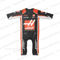 F1 레이싱복 전문 f1 하스 팀 넘버 20 드라이버 매니아 야외 베이비 크롤링 슈트