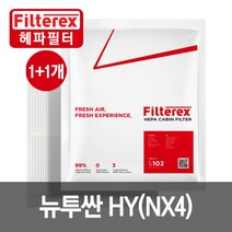 1+1 필터렉스 PM0.3 헤파 뉴투싼하이브리드(NX4) 차량용 에어컨필터, 현대, 2개-뉴투싼HY(NX4)20.10~(S113)