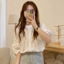 김비서블라우스 벌룬 블라우스 곱창 왕리본 봄 여름 5 6 월 결혼식 하객룩