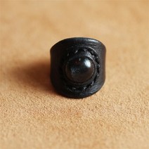 에치펠레 통가죽 알반지 시크블랙/주문제작/남자반지/커플반지