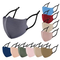 3D 블랙끈 끈조절 패션 프리미엄 마스크 연예인 컬러 마스크 (12 Color), 연한 팥색