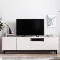 휴이 다용도 거실수납장 1800, 크림아이보리