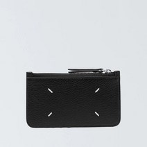 메종마르지엘라 마르지엘라 22FW 블랙 그레인 지퍼 카드지갑 SA1VX0003 P4806 T8013