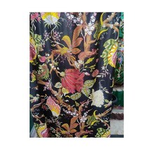 100% 면 커튼 보헤미안 플로럴 프린트 도어 창문 페어 드레이퍼 패널 걸이 장식 213.4cm 402161