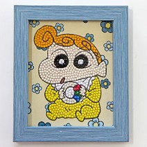 가고픈보석십자수 S5D 액자세트짱구10x12시리즈(라운드2.8)-액자포함 (캐릭터보석십자수 어린이보석십자수DIY보석십자수패키지), 장난감짱아