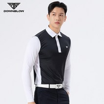 다운블로우 남성 봄 여름 골프웨어 메쉬 긴팔 티셔츠, 상세페이지 참조4, 블랙_L(100)