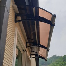 550X8100 브라켓 렉산시공업체 계단캐노피 주차장 차양시스템 차광막 고정식어닝, 브라운, 블랙, 블랙
