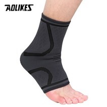 족저근막염보조기 aolikes 1pcs 스포츠 발목 압축 패드 여성 체육관 피트니스 나일론 탄성 지원 발 스트랩 보호대 축구 발목 중괄호, 검은색, m