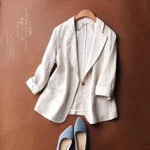 Sevalo 베이직 린넨 자켓 7부소매