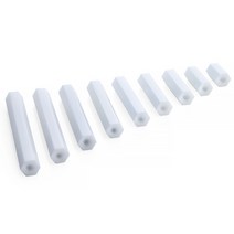 DA6D 3파이 플라스틱 PCB서포트 F3 육각 너트형 기판지지대 100개, 15mm