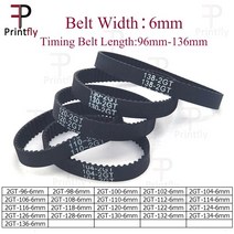 타이밍 풀리 동기 휠 벨트 벨트 너비, 2gt-116, 벨트 폭 6mm 10개