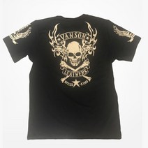 Vanson 밴슨 오토바이 티셔츠 스포츠 속건 반소매 해골 반팔