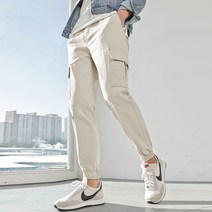제타22 남성용 가을 베이직 면 스판 밴딩 카고 조거바지 [1080]