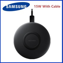 휴대폰 워치 이어폰 무선 충전기 갤럭시 S22 S21 S20 울트라 S10 S9 S8 플러스 Note8 Note9/iPhone 12 13 Qi EP-P1100 용 기존 15W 삼성 고속 무선 충전기 패드, 01 With Type-C Cable