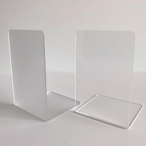 아크릴 책받침대 투명북엔드 책안넘어가는지지대 매장인테리어소품 잡지, 반투명 화이트