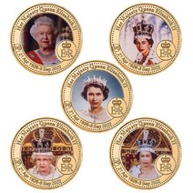 기념주화 메달 장식 코인 옛날돈 은화 수집 회국동전 8 디자인 1926- 여왕 엘리자베스 2 세 기념 동전 세트 홀더 영국 왕실 가족 첼렌 소장품 선물, [30] 5pcs coins