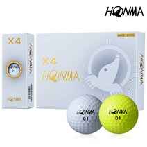 [] [혼마골프정품] 혼마 X4 골프공_4피스, 색상:화이트_12알