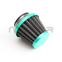 자동차 공기 순환 부품 범용 35mm/38mm/42mm/45mm/50mm/58mm 버섯 머리 오토바이 기화기 에어 필터 클리너, 05 Green-42mm