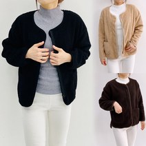 와이제이 국내 당일 발송 부클집업 3컬러 잔잔뽀글이 점퍼 라운드넥점퍼 YJK220