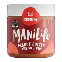 Manilife 마니라이프 피넛 버터 잼 스프레드 295g 딥 로스트 크런치 땅콩 Spread, 1개