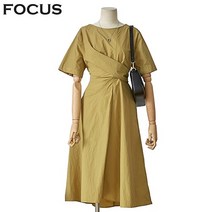 포커스 FOCUS 꼬임반팔나일론원피스_FM1F7OP0766