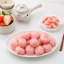 시루조아 [시루원] 굳지않는 3색 꿀떡 12개입(48알) 개별포장, 딸기꿀떡 12개입(48알)