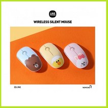 라인프렌즈 무소음 무선마우스, RMS-LF-MINI-BR, 미니 브라운
