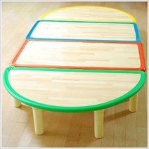 책상모서리보호대반원사각끼워쓰는평가인증, 사각 다홍